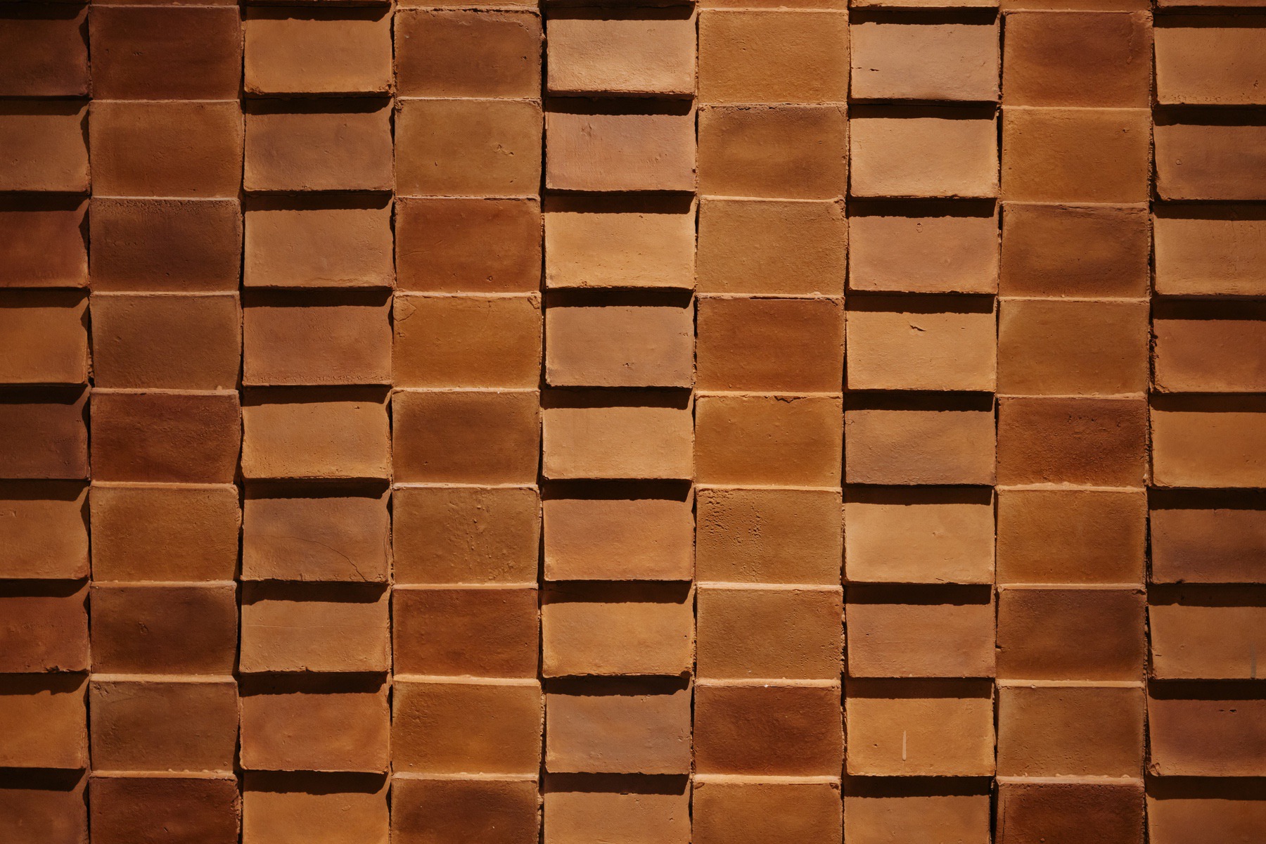 Handcrafted terracotta wall detail